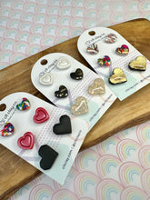 Load image into Gallery viewer, 3 Pair Heart Stud packs
