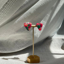 Load image into Gallery viewer, Vivid Color Marble Trinity Studs
