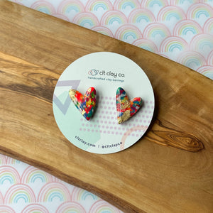 Large Heart Studs